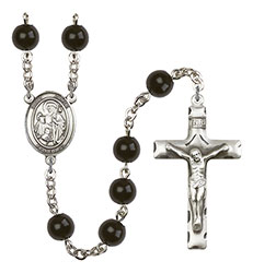 St. James the Greater 7mm Black Onyx Rosary R6007S-8050