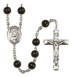 St. Jason 7mm Black Onyx Rosary R6007S-8051