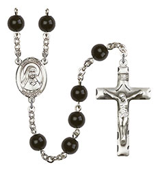 St. Louise de Marillac 7mm Black Onyx Rosary R6007S-8064