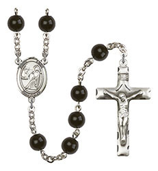 St. Luke the Apostle 7mm Black Onyx Rosary R6007S-8068