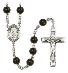 St. Thomas More 7mm Black Onyx Rosary R6007S-8109