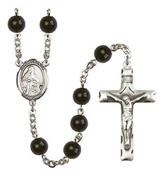 St. Veronica 7mm Black Onyx Rosary R6007S-8110