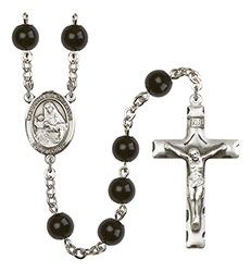 Madonna Del Ghisallo 7mm Black Onyx Rosary R6007S-8203