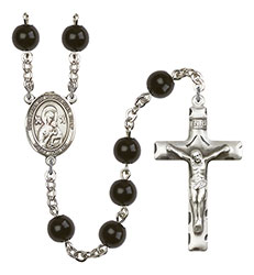 O/L of Perpetual Help 7mm Black Onyx Rosary R6007S-8222