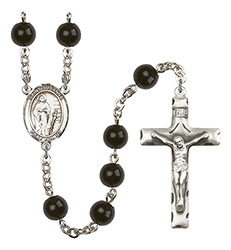 St. Susanna 7mm Black Onyx Rosary R6007S-8280