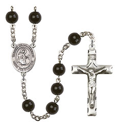 Virgen de la Merced 7mm Black Onyx Rosary R6007S-8289SP