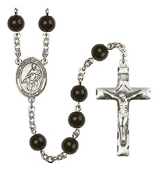 St. Thomas of Villanova 7mm Black Onyx Rosary R6007S-8304