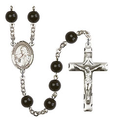 St. Finnian of Clonard 7mm Black Onyx Rosary R6007S-8308