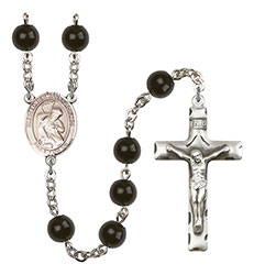 Blessed Herman the Cripple 7mm Black Onyx Rosary R6007S-8403