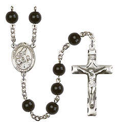 St. Margaret of Scotland 7mm Black Onyx Rosary R6007S-8407