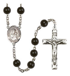 O/L of Czestochowa 7mm Black Onyx Rosary R6007S-8421