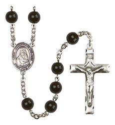 St. Jadwiga of Poland 7mm Black Onyx Rosary R6007S-8434