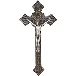 Wall Crucifix 9&quot; SR-75417-BS