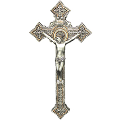 Wall Crucifix 9&quot; SR-75417-PE