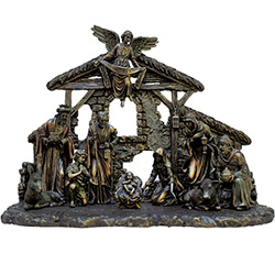 Nativity Set 8&quot; SR-NATY-BRZ