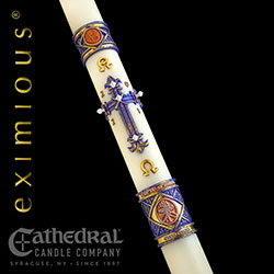 Eximious&#174; Hand Crafted &quot;Year of St Joseph&#174;&quot; Paschal Candle