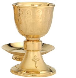 Chalice &amp; Paten Hand-engraved A-2900