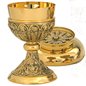 Chalice &amp; Paten Twelve Apostles Gold Plated A-4136G