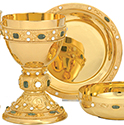 Chalice & Paten Jade Stones A-4359G