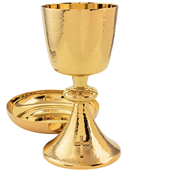 Chalice &amp; Paten Hammered A-775G