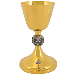 Chalice &amp; Paten Gold Plate A-9800G