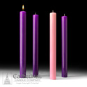 Purple Advent Candle Sets Stearine 1-1/2&quot; Diameter