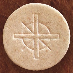 Altar Bread 1-1/2&quot; Diameter with Elaborate Cross CA-2