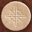 Altar Bread 1-1/2&quot; Diameter with Elaborate Cross CA-2