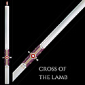 Paschal Candle Cross of the Lamb&#153; 51&#37; from The SCULPTWAX&#174; Collection