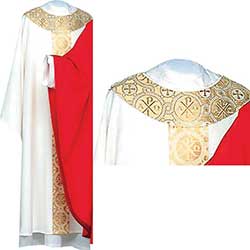 Chasuble XP Basic White&#47;Gold KC&#46;6018