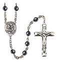 San Antonio 6mm Hematite Rosary R6002S-8004SP