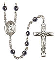 St. Elizabeth of Hungary 6mm Hematite Rosary R6002S-8033