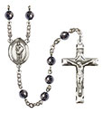 St. Florian 6mm Hematite Rosary R6002S-8034