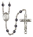 St. Gregory the Great 6mm Hematite Rosary R6002S-8048