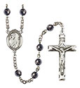 St. Thomas More 6mm Hematite Rosary R6002S-8109