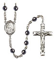 St. Veronica 6mm Hematite Rosary R6002S-8110