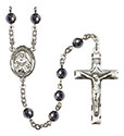 St. Julie Billiart 6mm Hematite Rosary R6002S-8117