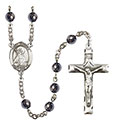 St. Bridget of Sweden 6mm Hematite Rosary R6002S-8122