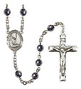 St. Pio of Pietrelcina 6mm Hematite Rosary R6002S-8125