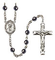 St. Marcellin Champagnat 6mm Hematite Rosary R6002S-8131
