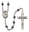 St. Petronille 6mm Hematite Rosary R6002S-8209