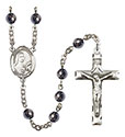 St. Therese of Lisieux 6mm Hematite Rosary R6002S-8210