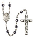 St. Gertrude of Nivelles 6mm Hematite Rosary R6002S-8219