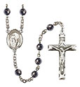 St. Susanna 6mm Hematite Rosary R6002S-8280