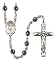 St. Josephine Bakhita 6mm Hematite Rosary R6002S-8360