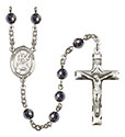 St. Frances of Rome 6mm Hematite Rosary R6002S-8365