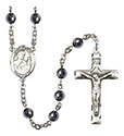 St. Kieran 6mm Hematite Rosary R6002S-8367