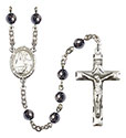 St. Jeanne Chezard de Matel 6mm Hematite Rosary R6002S-8401