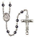 St. Peter Claver 6mm Hematite Rosary R6002S-8442