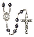 St. Elizabeth of Hungary 8mm Hematite Rosary R6003S-8033